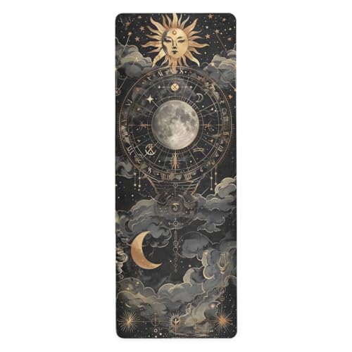 Cute Chubby Frog Yoga Mat, 71 x 26 Inch Non-slip Yoga Mats Folding Travel Exercise Mat Indoor Outdoor Gym Pilates with Storage Bag for Women Men - color: C195