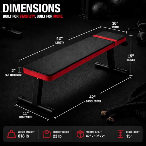 Folding Weight Bench Flat Workout Bench for Home Fitness - size: P-1