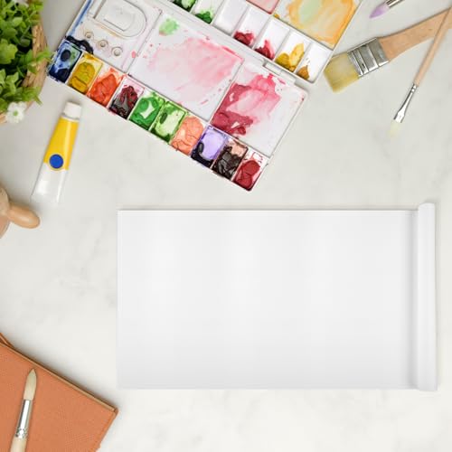Feifeiya Watercolor Paper Roll 35" x 360", 140 Lb/300 GSM Art Cold Press Cotton Paper Texture White Blank Painting Roll for Watercolor Gouache Ink Acrylic and More
