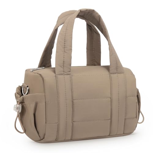 Mini Gym Bag for Women Sports Duffel Bag Cute Pilates Bag Brown - color: Brown, size: 8L Small