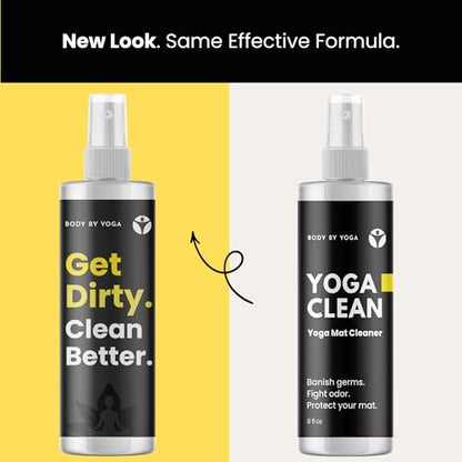 Yoga Mat Cleaner Spray – Spa-Like Scent | Eco-Friendly Formula | Neutralizes Sweat & Odor | Helps Protect Your Mat | 8 oz | Plant-Based, Made in USA | Body By Yoga
