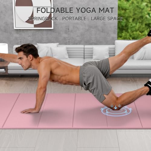7-Fold Yoga Mat 74"x31" - color: Dull Pink