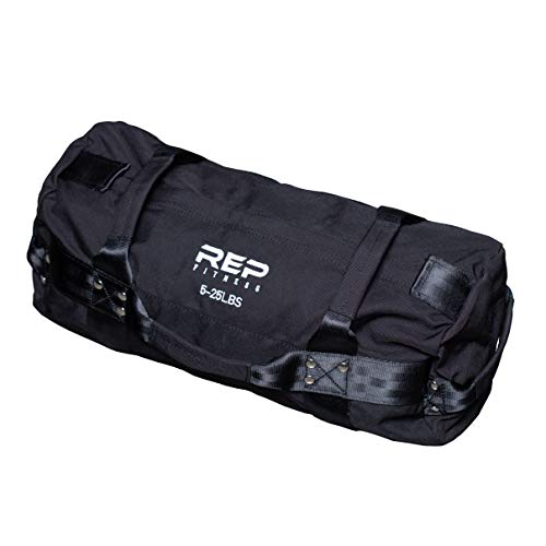 REP Fitness Adjustable Sandbag 1000D Cordura 5-200 Lbs 7 Reinforced Handles Water-Resistant Quick-Dry Small XL Functional Strongman Training Workout Cross-Fit Weighted Bag Exercise Gym Heavy - color: Small-Black