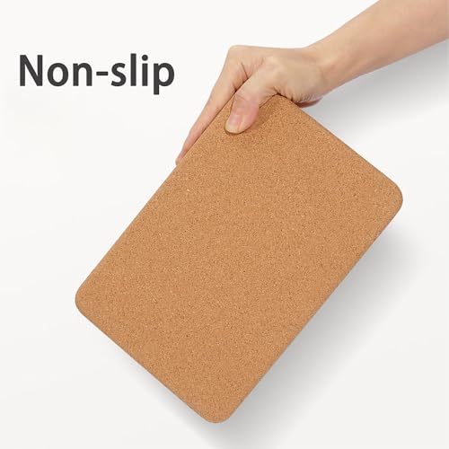 Cork Yoga Block 2 Pack for Pilates 9"x6"x4" Non-Slip & High Density | Eco-Friendly Natural Cork Block for Pilates, Meditation, Fitness and Stretching Supportive & Flexible to Improve Pose Balance