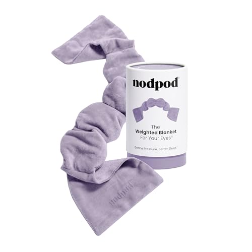 nodpod Patented Gentle Pressure Sleep Mask, Weighted Eye Mask | Patented Light Blocking Design for Sleeping, Travel & Relaxation, Bead Filled, Machine Washable, BPA-Free, Wisteria - color: Wisteria Cotton