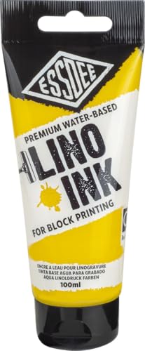 Essdee Block Printing Ink, Water, Yellow, 100ml - color: Yellow