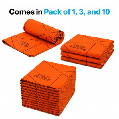 COLD FACTOR Instant PVA Cooling Towels, Cooling Neck Wraps, Orange, 1 Pack - color: Orange