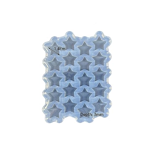 Angel Wings Mini Stars Shape Earrings Mold for UV Resin Epoxy Resin Mold for DIY Earrings, Ear Studs, Pendant, Jewelry Making Crafts, Chocolate Cake Mold Silicone Molds - color: Mini Stars
