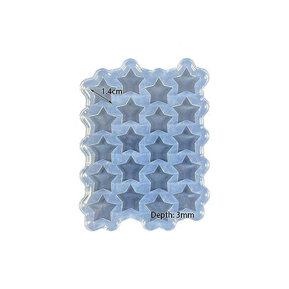 Angel Wings Mini Stars Shape Earrings Mold for UV Resin Epoxy Resin Mold for DIY Earrings, Ear Studs, Pendant, Jewelry Making Crafts, Chocolate Cake Mold Silicone Molds - color: Mini Stars