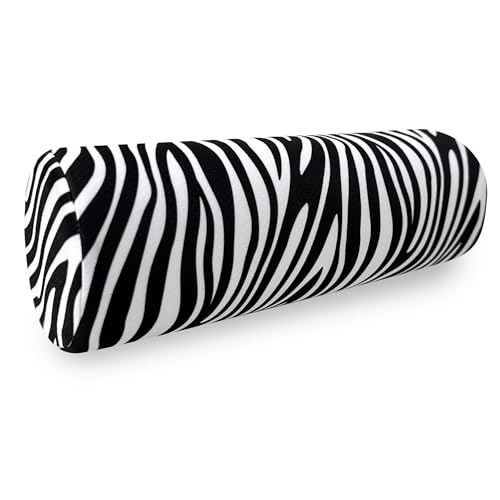Neck Roll Pillow for Sleeping,Ergonomic Cylinder Tube Pillows for Cervical Spine and Neck Support,Versatile Roll Pillow for Bed,Office,and Travel,Memory Foam Bolster with Washable Cover - color: Black