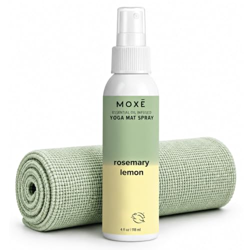 MOXE Yoga Mat Cleaner Spray, Rosemary & Lemon Essential Oils, 4oz - size: 4 Fl Oz (Pack of 1)