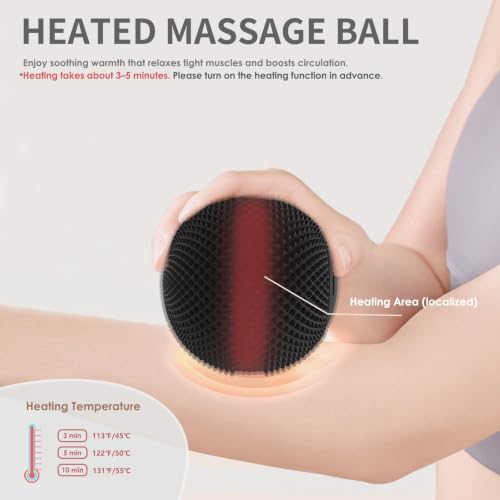 Heating Vibrating Massage Ball with 7 Modes & Memory Function