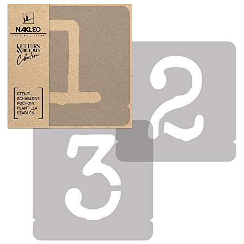 NAKLEO 12 Pcs Numbers and Symbols 2 Inch, Plastic Stencils for Crafts Reusable Typewriter, 12 Sheets for Painting, Template Art, Wall, Wood, Fabric - color: Typewriter, size: 2.0" x 2.0"