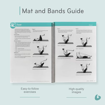 Balanced Body Mat and Bands Guide, Pilates Mat and Bands Guide for Workout Equipment, Exercise Manual for Home Gym or Studio Use - size: Mat and Bands