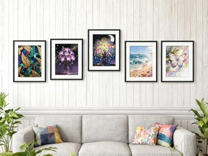 NIHO-JIUMA 9 Pack Diamond Art Kits for Adults & Teens, 30x40cm/12x16inches | 5D DIY Full Drill, Home Wall Decoration | Individually Packaged Tool