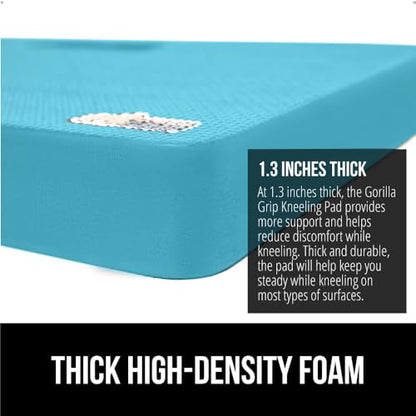 GORILLA GRIP® Extra Thick Foam Kneeling Pad for Gardening 17.5x11 Turquoise - color: Turquoise