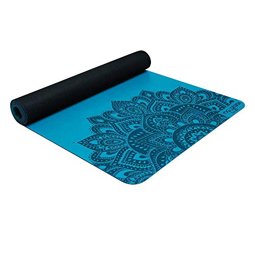 YOGA DESIGN LAB | The Infinity Mat | Luxurious Non-Slip Design Provides Unparalleled Grip to Support and Align You Beautifully | Eco-Friendly | w/Carrying Strap! - color: Mandala Aqua, size: 3mm
