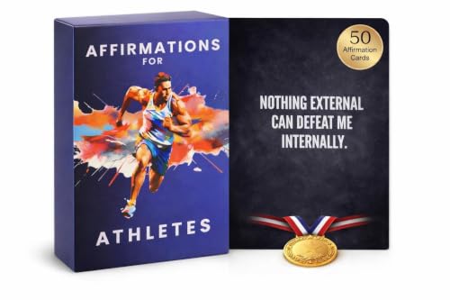 Athlete Affirmation Cards & Inspirational Notes – Daily Motivational Sports Messages, Positive Affirmations, Famou Athlete Quotes, Encouragement Card for Professional Athletes, Teens & Young Adults - style: Positive Daily Affirmation