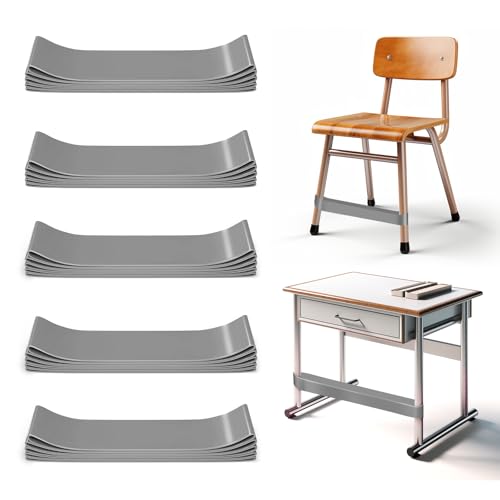 25 Pack Chair Bands for Kids with Fidgety Feet, ADHD Tools for Kids, Improve Focus & Reduce Restlessness, Chair Bands for Sensory ADHD ADD Autism - Classroom & Home Must Haves (Gray) - color: Gray, size: 25 Pack