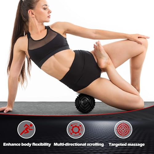 TETOP Fitness Muscle Massage Ball, 3.15in, Therapy Ball for Trigger Point Massage, Trigger Point Ball for Myofascial Release, Mobility Ball for Exercise & Recovery (Blue) - color: Blue