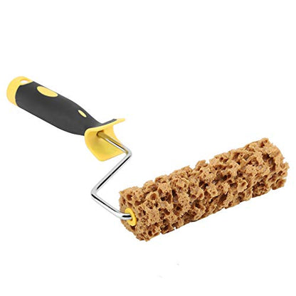 Texture Roller Paint Brush, 6.3inch Textured Paint Roller, Foam Wall Texture Roller with Plastic Handle, Versatile Sponge Painting Rollers for Blending, Highlighting