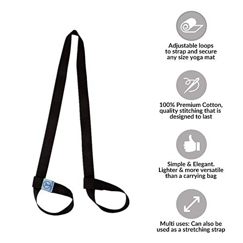 YOGAER Yoga Mat Carrier Strap Set | Slap Band Holder for Carrying and Storage Mats
