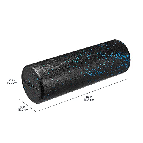 Amazon Basics High Density Foam Roller for Exercise and Recovery, 18 Inches, Blue Speckled - color: Blue Speckled, size: 18-Inch