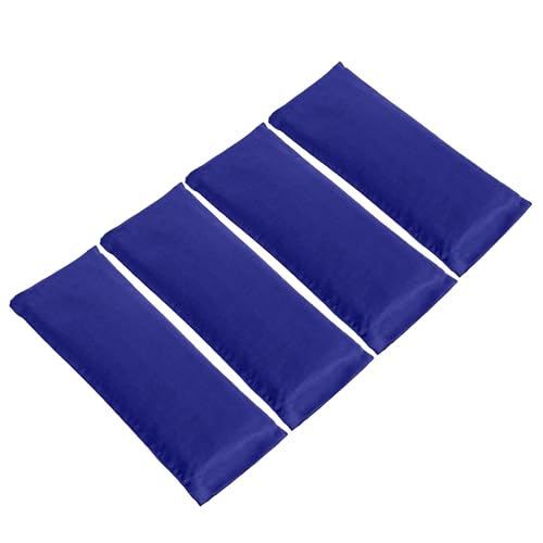4 Pack Unscented Sateen Eye Pillows, Blue - color: Blue