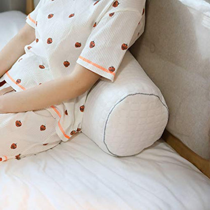 Kingnex Cylinder Bolster Roll Pillow for Sleeping on Back or Side 20x8 - size: 20 x 8"