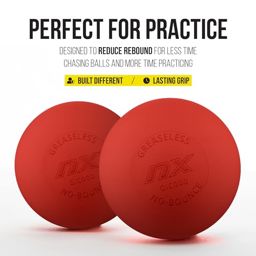 Pearl NX Greaseless Lacrosse Balls by Guardian Innovations - Long Lasting, No-Bounce Balls Perfect for Indoor Play and Practice - size: 10 Pack
