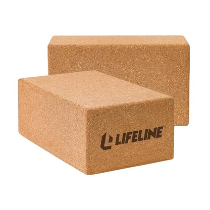 Lifeline Fitness Cork Yoga Block - Sustainable Home Gym Workout Equipment for Yoga, Pilates and General Fitness - style: 2 Pack