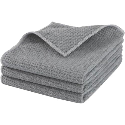Microfiber Gym Towels 3 Pack, Quick-Drying Yoga Towels for Sport, Workout Equipment, Home and Gym, 16 Inches x 27.5 Inches - color: Grey