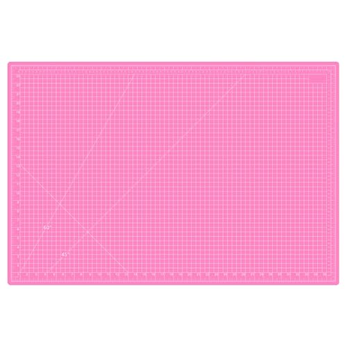 24"x36" Self Healing Cutting Mat, Sewing Mat for Crafts, Double Sided 5-Ply Table Cutting Board for Fabric Quilting Leather Modeling Hobby Project, Pink - color: Pink, size: 36.8"L x 24.8"W