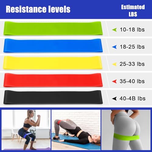 Silipull 10 Pcs Pilates Ring Blocks Set for Women Home Yoga Equipment Accessories Pilates Ring Circle and Ball Workouts Gift Include Ball Yoga Circle Resistance Bands Block Straps Gym Bag - color: Black