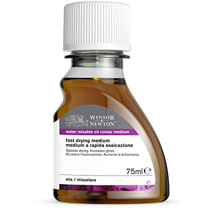 Winsor & Newton Artisan Fast Drying Medium, 75ml (2.5-oz) bottle | Increases Fluidity & Flow, Eliminates Brush Stroke Retention, Allows Faster Drying, Can Be Cleaned with Soap & Water - color: Artisan Fast Drying Medium, style: 2.5-oz Bottle
