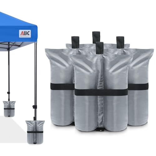 ABCCANOPY Canopy Weights 185 LBS Tent Sand Bags,4-Pack Gray(No Sand) - color: Gray, size: 185 LBS
