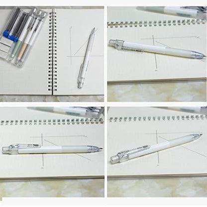 Mechanical Pencil Set 4PCS 0.5 Mechanical Pencils 100 HB Lead 3 Erasers for Students