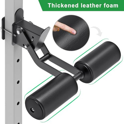 SELEWARE Squat Rack Attachment for Power Cage with 5/8" or 1" Holes - color: B: Nordic Curl Attachment(2x2 Rack, 5/8 & 1" hole)