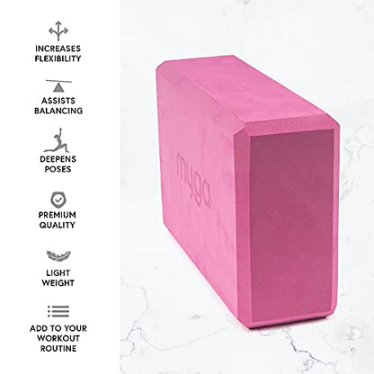 MYGA Yoga Block,Lightweight EVA Foam Yoga Brick,High Density Non-Slip Block for Yoga Poses, Pilates, Balance and Flexibility - color: Plum, size: One Size