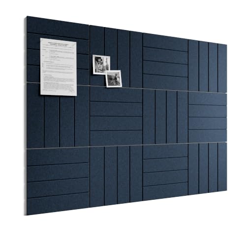 Bumusty 48" x 36" Large Cork Board Alternative, Carbon Blue - color: Carbon Blue, size: Bold-stripe 12-pack