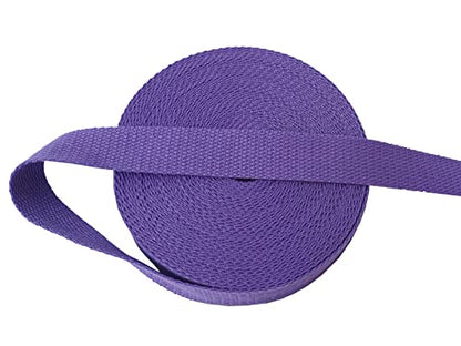 1 Inch Cotton Webbing 10 Yards Cotton Strap for Tote Canvas Bags Crafts Sewing (2011 Purple) - color: 2011 Purple