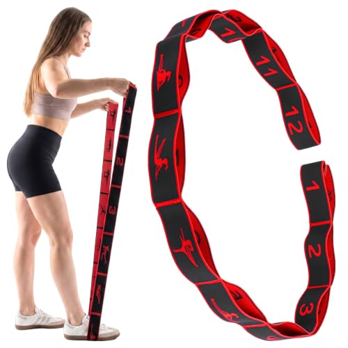 Andibro 1 Pack Resistance Bands, Stretch Straps with Loops for Yoga & Home