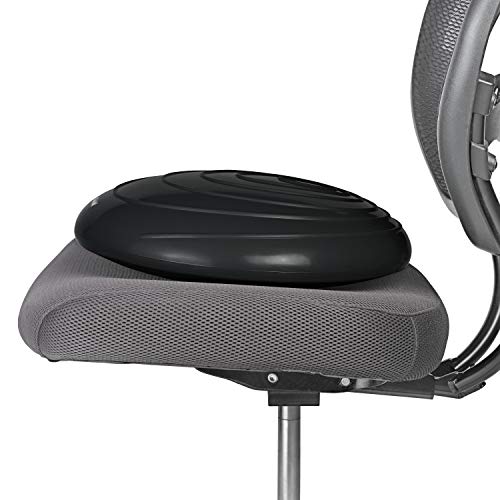 Gaiam Balance Disc Wobble Cushion, 16", Core Stability Seat | 16" Diameter | Home & Office Chair Use | Kids Wiggle Seat | Core Stability Training | Non-Slip Base - color: Black