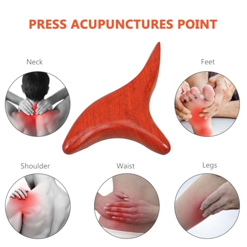 Wooden Massage Stick 2Pcs Set Trigger Point Massage Tool for Muscle Roller Body Massager for Legs Arms Neck Back Relief