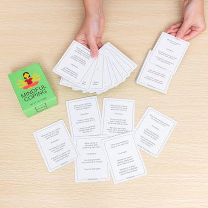 100 Coping Skills Cards for Teens & Adults, Ages 12+ – Mindfulness, Self-Care and Stress Management Activities for Emotional Wellness, Reflection and Calm - style: Coping Activity Cards