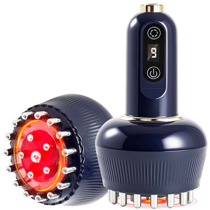 Lymphatic Drainage Massager & Anti Cellulite Massage Tool, Helps Reduce Stretch Marks & Cellulite, for Legs, Arms & Belly, Body Sculpting Machine with Light, Heat & Vibration - color: Blue