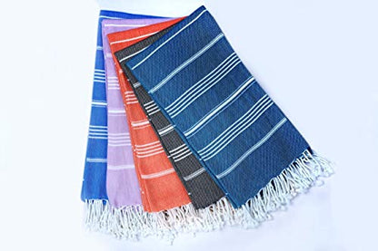Beach Towel 100% Cotton Turkish Beach Towel Adult 38x70 Inch Pre-washed Absorbent Extra Large|Sand Free Quick Dry BathTowels|Lightweight Blanket|Travel Cruise Camping Spa Gym Yoga Towel|Baby blue - color: White Lightblue