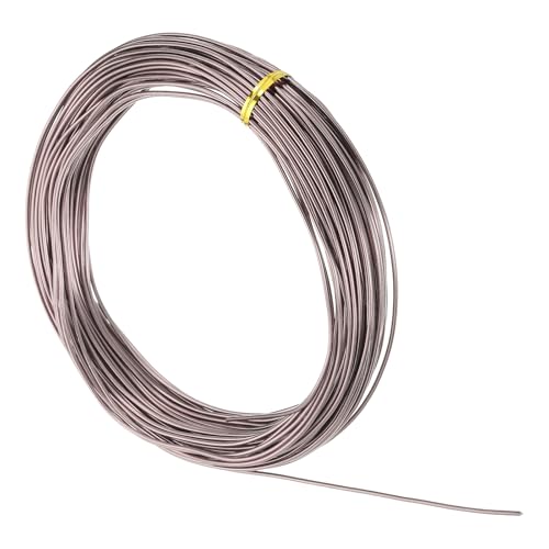 MECCANIXITY 10 Gauge 2.5mm Aluminum Wire, 100 Feet Bendable Metal Craft Armature Wire for Jewelry Making DIY Beading Floral Wreath Wrapping Sculpting, Brown - color: Brown, size: 10 Gauge x 100Ft