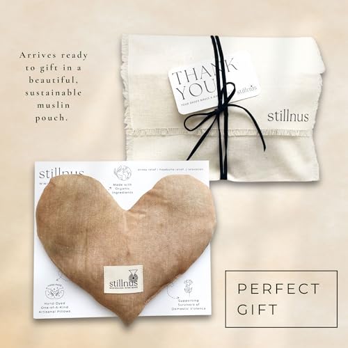 Stillnus Weighted Heart Eye Pillow & Eye Mask – Luxury Gift, Earth