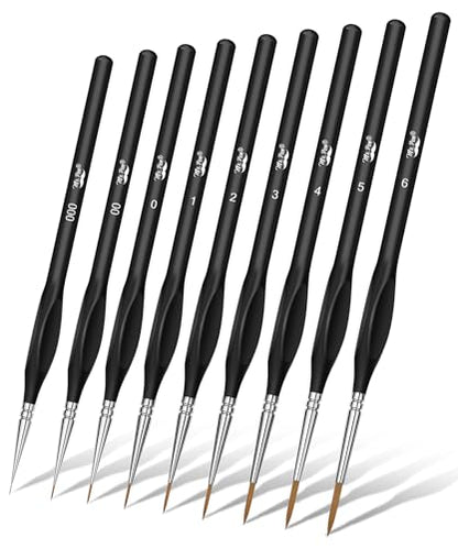 Mr. Pen- Miniature Paint Brushes, 9 Pcs, Detail Paint Brush Set - color: Black